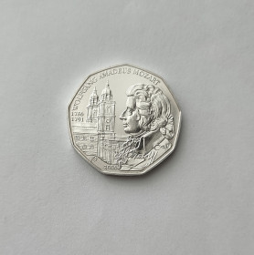 Австрія Австрия ^/--/^ 5 ЕВРО АВСТРИЯ 2006 &amp;quot;МОЦАРТ&amp;quot;  состояние UNC серебро РЕДКАЯ!!! ^_^^^ 2006 &amp;quot; Моцарт &amp;quot; стан UNC срібло Рідка!!! - фото фото фото