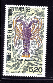 Фауна Фауна ^/--/^ Фауна ТААФ / TAAF 1997 г MNH - лобстер ^_^^^ NM Фауна ТААФ / TAAF 1997 р MNH - лобстер - фото фото фото