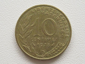 Франція Франция ^/--/^ Франция 10 сантимов 1978 года 38192 ^_^^^ Франція 10 сантимів 1978 38192 - фото фото фото