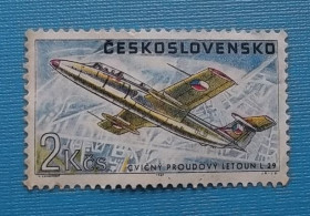Транспорт Транспорт ^/--/^ Чехословакия 1967 г -  самолёт Л-29 «Дельфин» ^_^^^ Чехословаччина 1967 — літак Л-29 «Дельфін» - фото фото фото