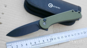 Ножі, мультітули Ножи, мультитулы ^/--/^ Civivi Elementum II C /--/ 18062 /--/ P-3 OD, Green G /--/ 10, Nitro-V Blackwash, Caged Ceramic Ball Bearing, Outdoor, Flipper, EDC, Button Lock - фото фото фото