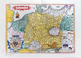 Картини, Гравюри, Живопис та Графіка Картины, Гравюры, Живопись и Графика ^/--/^ Старовинна мапа карта Німеччина на папері верже 1595 Abraham Ortelius ^_^^^ Старинная карта Германия на бумаге верже 1595 Abraham Ortelius - фото фото фото