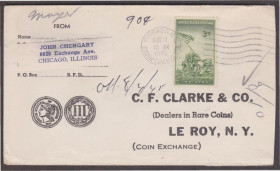 Америка Америка ^/--/^ США 1945 РЕДКИЕ МОНЕТЫ ДИЛЕРЫ C. F. CLARKE &amp; CO. НУМИЗМАТИКА ПОЧТА ОТПРАВЛЕНИЕ ДОКУМЕНТ ДЕНЬГИ ^_^^^ 1945 — Рідкі монети Ділери C. F. CLARKE &amp; CO. НУМІЗМАТИКА ПОШТА ВІДПРАВЛІННЯ ДОКУМЕНТ ГРОШІ - фото фото фото