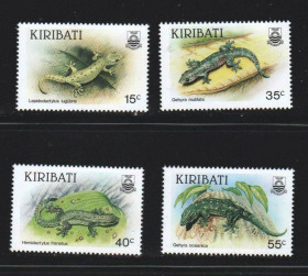 Фауна Фауна ^/--/^ Кирибати  1986  г MNH -  ящерицы ^_^^^ Кірібаті 1986 MNH - ящірки - фото фото фото