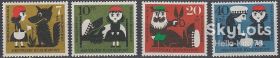 НДР, ФРН ГДР, ФРГ ^/--/^ ФРГ 1960 сказки 2-й выпуск Красная Шапочка братья Гримм Mi 369-372 MNH ^_^^^ ФРН 1960 казки 2-й випуск Червона Шапочка брати Грімм Mi 369-372 MNH - фото фото фото