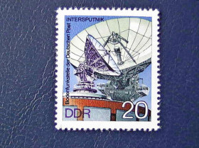 НДР, ФРН ГДР, ФРГ ^/--/^ Поштова марка Німеччина НДР &amp;quot; Космос системи Інтерспутник &amp;quot; 1976 рік ** ^_^^^ Почтовая марка Германия ГДР &amp;quot; Космос системы Интерспутник &amp;quot; 1976 год* - фото фото фото