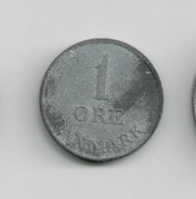 Данія Дания ^/--/^ Монета Дания 1 эре 1967 года ^_^^^ Монета Данія 1 ері 1967 - фото фото фото