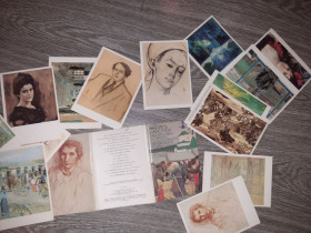 СРСР СССР ^/--/^ Набор открыток Акварель и рисунок 16 /--/ шт СССР 1988 /--/ г. ^_^^^ Набір листівок Акварель і малюнок 16 /--/ шт СРСР 1988 /--/ р. - фото фото фото