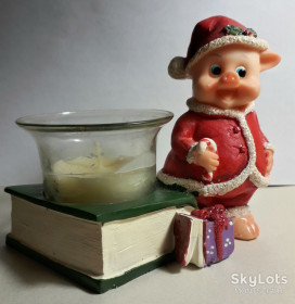 Іграшки, прикраси Игрушки, украшения ^/--/^ Новогодняя свеча подсвечник елочная игрушка статуэтка сувенир Свинья Хрюша Дед Мороз Санта-Клаус ^_^^^ Новорічна свічка підсвічник ялинкова іграшка статуетка сувенір Свиня Хрюша Дід Мороз Санта-Клаус - фото фото фото