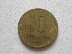 Аргентина Аргентина ^/--/^ Аргентина 10 сентаво 1992 года #8562 ^_^^^ Аргентина 10 сентаво 1992 #8562 - фото фото фото