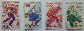 Чехословаччина Чехословакия ^/--/^ Чехословакия 1972 Зимние Олимпийские игры, Саппоро, гашеные ^_^^^ 1972 Зимові Олімпійські ігри, Саппоро, гашені - фото фото фото