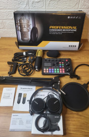 Мікрофони Микрофоны ^/--/^ Студійний конденсаторний мікрофон + Sony MDR-ZX /--/ 110 ^_^^^ Студийный конденсаторный микрофон + Sony MDR-ZX /--/ 110 - фото фото фото