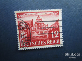 СРСР - СССР - ^/--/^ Марка Німеччина Рейх 1941 архітектура Весняний ярмарок Лейпциг 12 пф гаш ^_^^^ Марка Германия Рейх 1941 архитектура Весенняя ярмарка Лейпциг 12 пф гаш - фото фото фото