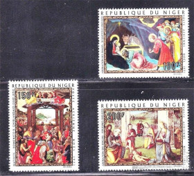Мистецтво Искусство ^/--/^ Искусство .  Нигер 1971 г   MNH  - Рождество ^_^^^ Нігер 1971 — Різдво - фото фото фото