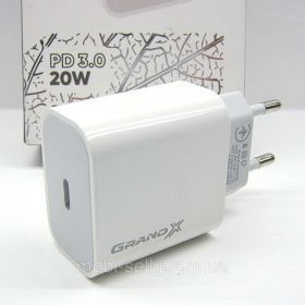 Акумулятори Аккумуляторы ^/--/^ Зарядное устройство Grand-X CH-770 /--/ W 20 /--/ W PD 3.0 USB-C для Apple iPhone и Android QC /--/ 4.0,FCP,AFC - фото фото фото