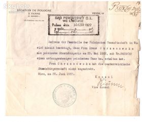 Тематичні колекції Тематические коллекции ^/--/^ Швейцария -- Польша  , Львов --  консульское письмо - 1922 г ^_^^^ Швейцарія - Польща, Львів - консульський лист - 1922 р - фото фото фото