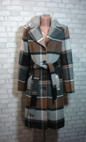 Пальто Пальто ^/--/^ Брендовое Пальто в клетку с поясом Collection DEBENHAMS 46-48 р Шри-Ланка ^_^^^ Брендове Пальто в клітку з поясом Collection DEBENHAMS 46-48 р Шрі-Ланка - фото фото фото