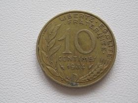 Франція Франция ^/--/^ Франция 10 сантимов 1984 года #15957 ^_^^^ Франція 10 сантимів 1984 року #15957 - фото фото фото
