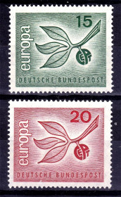 НДР, ФРН ГДР, ФРГ ^/--/^ Германия   1965 г  MNH - EUROPA CEPT- желтая флр-я ^_^^^ Німеччина 1965 MNH - EUROPA CEPT- жовта флр-я - фото фото фото