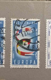 Італія, Ватикан Италия, Ватикан ^/--/^ Италия Флаги Европа 1957 ^_^^^ Італія Прапори Європа 1957 - фото фото фото