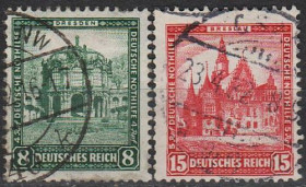 Веймарська республіка Веймарская республика ^/--/^ 1931 - Германия - Зимова допомога - Архітектура Mi.459-60 _6,0 € ^_^^^ 1931 - Германия - Зимняя помощь - Архитектура Mi.459-60 _6,0 € - фото фото фото