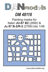 : : ^/--/^ Danmodel 48118 - маска для модели самолета JU 87 B-2 / JU-87 B-2/R-2  Italeri 2690, 2769 - 1/48 ^_^^^ Danmodel 48118 - маска для моделі літака JU 87 B-2 / JU-87 B-2/R-2 Italeri 2690, 2769 - 1/48 - фото фото фото