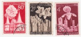Бенілюкс Бенилюкс ^/--/^ Бельгия  1955  г. № 1013‑1015 гашеная серия ^_^^^ Бельгія 1955 р. No 1013-1015 гашена серія - фото фото фото