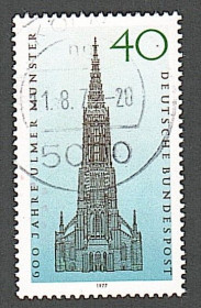 Архітектура Архитектура ^/--/^ Германия, ФРГ  (1977) 600 -летие собора в Ульме. Архитектура ^_^^^ Німеччина, ФРН (1977) 600-річчя собору в Ульмі. Архітектура - фото фото фото