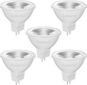 Лампи, лампочки Лампы, лампочки ^/--/^ Лот № 15604 Світлодіодні лампи Linkind GU /--/ 5.3 MR /--/ 16, 12 В змінного/постійного струму 5 Вт  (еквівалентно 50 Вт), двоконтактний цоколь, теплий білий колір 2700 /--/ K, кут розсіювання променя 36°, трековий світильник, нерегульований, упаковка з 5 штук - фото фото фото