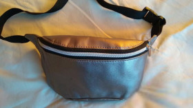 Інший одяг Другая одежда ^/--/^ 151695   Женская сумка на пояс (бананка) SamBag серый металик ^_^^^ 151695 Жіноча сумка на пояс (бананка) SamBag сірий металік - фото фото фото