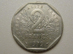 Франція Франция ^/--/^ Франция 2 франка 1979 года 37984 ^_^^^ Франція 2 франки 1979 37984 - фото фото фото