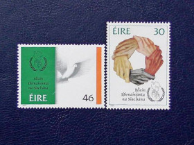 Ірландія Ирландия ^/--/^ Серія поштових марок Ірландія &amp;quot; Міжнародний рік миру &amp;quot; 1986 рік ** ^_^^^ Серия почтовых марок Ирландия &amp;quot; Международный год мира &amp;quot; 1986 год ** - фото фото фото
