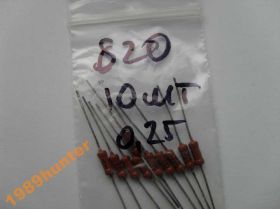 Резистори Резисторы ^/--/^ Резисторы 820 Ом 0,25 Вт (10 /--/ шт.) ^_^^^ Резистори 820 Ом 0,25 Вт (10 /--/ шт.) - фото фото фото