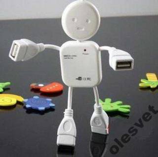 Концентратори, хаби Концентраторы, хабы ^/--/^ USB HUB 4 port  разветвитель Человечек ^_^^^ USB HUB 4 port розгалужувач - фото фото фото