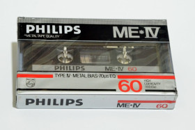 Касети Кассеты ^/--/^ Аудио кассета Philips ME IV 60 Бельгия 1985 Metal TYPE IV запечатана вар.2 ^_^^^ Аудіо касета Philips ME IV 60 Бельгія 1985 Metal TYPE IV задрукована вар.2 - фото фото фото