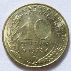 Франція Франция ^/--/^ Франція 10 сантимів 1978 року #6 /--/ П /--/ 1337 ^_^^^ Франция 10 сантимов 1978 года #6 /--/ П /--/ 1337 - фото фото фото