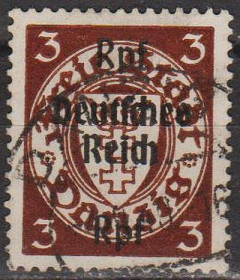 Третій Рейх (-) Третий Рейх (-) ^/--/^ 1939 - Рейх - Стандарт Гданська з надруками 3 Mi.716 _2,80 € ^_^^^ 1939 - Рейх - Стандарт Гданьска с напечатками 3 Mi.716 _2,80 € - фото фото фото