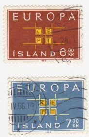 Ісландія Исландия ^/--/^ Исландия 1963 г № 374‑375  гашеная серия ^_^^^ Ісландія 1963 р No 374-375 гашена серія - фото фото фото