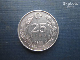 Туреччина Турция ^/--/^ Монета 25 лір Туреччина 1985 ^_^^^ Монета 25 лир Турция 1985 - фото фото фото