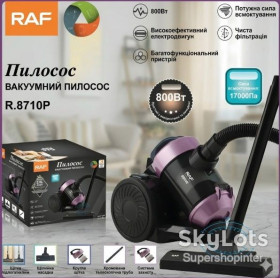 Пилососи Пылесосы ^/--/^ Бытовой пылесос с автоматическим сматыванием кабеля и щелевой насадкой RAF R.8710 /--/ P 800 /--/ W ^_^^^ Побутовий пилосос з автоматичним змотуванням кабелю і щілинною насадкою RAF R.8710 /--/ P 800 /--/ W - фото фото фото