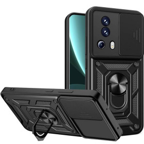 Чохли, бампера Чехлы, бампера ^/--/^ Чохол Fiji Camera Defence для Xiaomi 13 Lite бампер із захистом камери та підставкою Black ^_^^^ Чехол Fiji Camera Defence для Xiaomi 13 Lite бампер с защитой камеры и подставкой Black - фото фото фото
