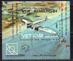 В'єтнам Вьетнам ^/--/^ Вьетнам. Филвыставка &amp;quot; Hamburg 84&amp;quot;    (блок) 1984 г. ^_^^^ В'єтнам. Філвиставка &amp;quot; Hamburg 84 &amp;quot; (блок) 1984 - фото фото фото