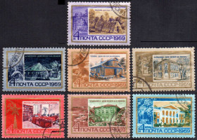 СРСР - СССР - ^/--/^ СРСР 1969 - Пам&amp;apos;ятні ленінські місця в СРСР  (Г) ^_^^^ СССР 1969 — Памятные ленинские места в СССР (Г) - фото фото фото