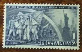 Польща Польша ^/--/^ Польша 150 лет со дня основания Соединённых Штатов Америки 1938 ^_^^^ Польща 150 років від дня заснування США 1938 - фото фото фото