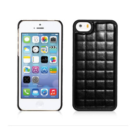 Чохли, сумки Чехлы, сумки ^/--/^ Чехол Xoomz для iPhone 5/5 /--/ S/5 /--/ SE PU Grid Black (back cover) (XIP /--/ 501 /--/ B) - фото фото фото