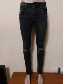 Жіночі Женские ^/--/^ Женские рваные серые джинсы, скинни, skinny Dishe Jeans Milano ^_^^^ Жіночі рвані сірі джинси, скінні, skinny Dishe Jeans Milano - фото фото фото