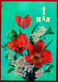 СРСР СССР ^/--/^ Открытка 1 Мая! Фото Дергилева Министерство связи СССР 1990 /--/ г п/п ^_^^^ Листівка 1 Травня! Фото Дергілева Міністерство зв'язку СРСР 1990 /--/ р п/п - фото фото фото