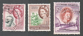 Зімбабве Зимбабве ^/--/^ Южная Родезия  (1953) Британская колония. Местные виды ^_^^^ Південна Родезія (1953) Британська колонія. Місцеві види - фото фото фото