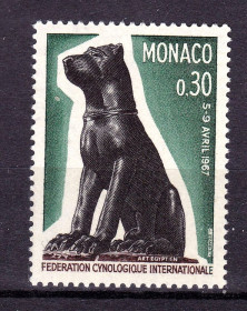 Фауна Фауна ^/--/^ Фауна . Монако 1967 г MNH - собака ^_^^^ Монако 1967 — собака - фото фото фото