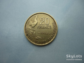 Чехословаччина Чехословакия ^/--/^ Франция 20 франков 1952 зл/ч /--/ 0.6 ^_^^^ Франція 20 франків 1952 зл/ч /--/ 0.6 - фото фото фото